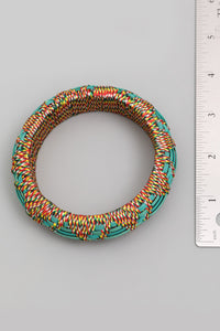 Boho Wooden Weave Bangle Bracelet