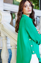 Load image into Gallery viewer, Bright green front button blouse FRANK LYMAN STYLE #236117