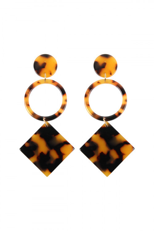 Dangle Drop Tortoise earrings