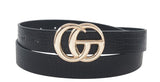 CROC PATTERN GO BUCKLE BELT  Black