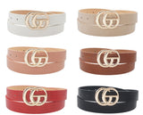 CROC PATTERN GO BUCKLE BELT  Black