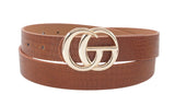 CROC PATTERN GO BUCKLE BELT  Black