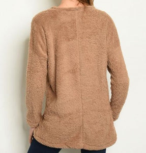 Taupe Fleece Sweater