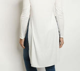 Long Sleeve Ivory Top Tunic