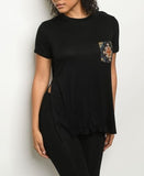 Black t-shirt with Slit