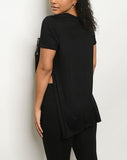 Black t-shirt with Slit