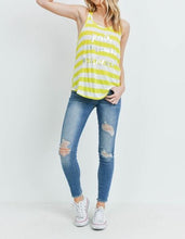 Load image into Gallery viewer, LIME IVORY STRIPES TOP