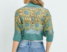 Load image into Gallery viewer, Cotton 3/4 Sleeve Bolero Sweater Cardigan Women
