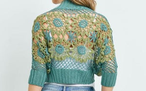 Cotton 3/4 Sleeve Bolero Sweater Cardigan Women