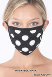 POLKA DOT WASHABLE POLY & COTTON MASK