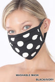 POLKA DOT WASHABLE POLY & COTTON MASK