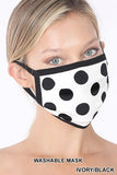 POLKA DOT WASHABLE POLY & COTTON MASK