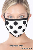 POLKA DOT WASHABLE POLY & COTTON MASK
