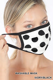 POLKA DOT WASHABLE POLY & COTTON MASK