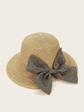 Bow Decor Cloche Summer Hat Women