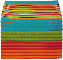 Load image into Gallery viewer, Kitchen Dish Towels Salsa Stripe - 100% Natural Absorbent Cotton (Size 28 x 16 inches) 3 pk