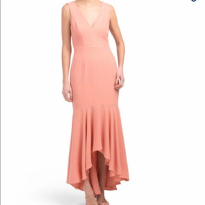 Demi V Neck Hi-lo Gown Women Gown