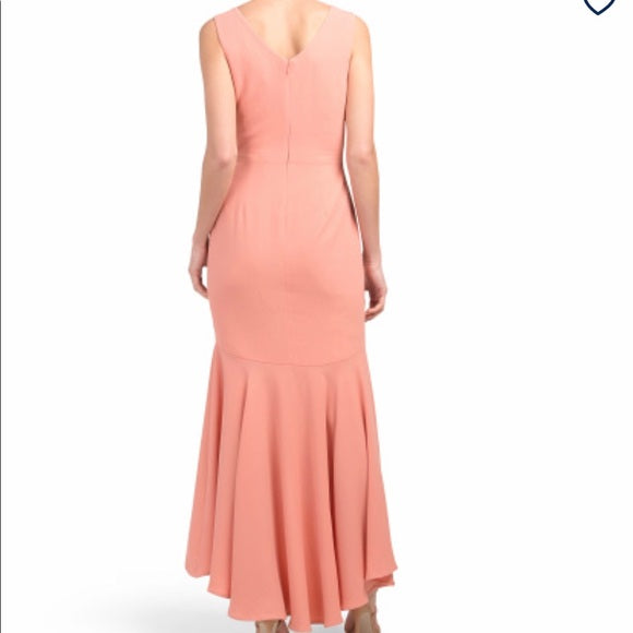 Demi V Neck Hi-lo Gown Women Gown