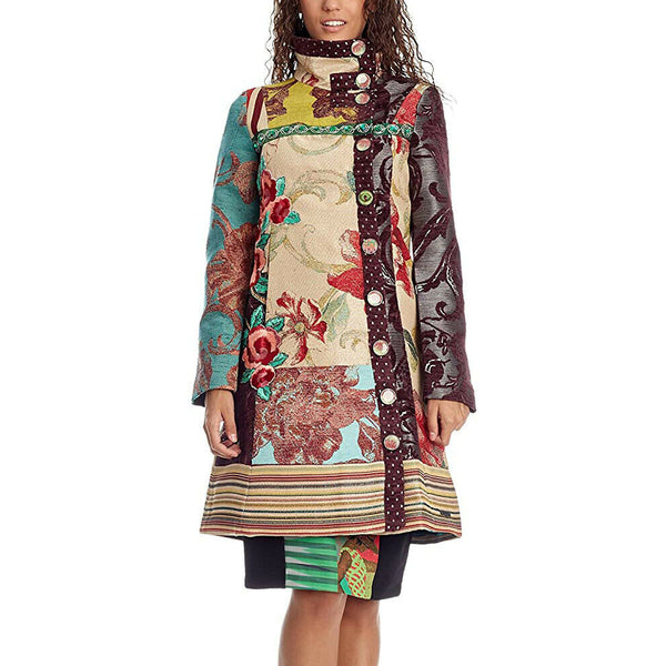 Desigual Multicoloured Warm Trench Coat