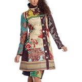 Desigual Multicoloured Warm Trench Coat