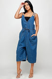 Denim SLEEVELSS JUMPSUIT