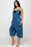 Denim SLEEVELSS JUMPSUIT