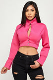 LONG SLEEVE CROP JACKETS