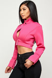 LONG SLEEVE CROP JACKETS