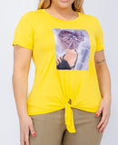 Plus Graphic  Patch Top