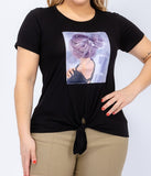 Plus Graphic  Patch Top