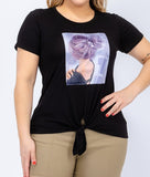 Plus Graphic  Patch Top