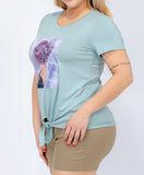 Plus Graphic  Patch Top