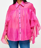 Button Down Long Sleeve Blouse