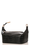 Faux Alligator Skin Rectangle Box Bag