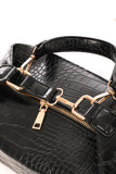 Faux Alligator Skin Rectangle Box Bag