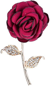 Fabric Rose Brooch Pin