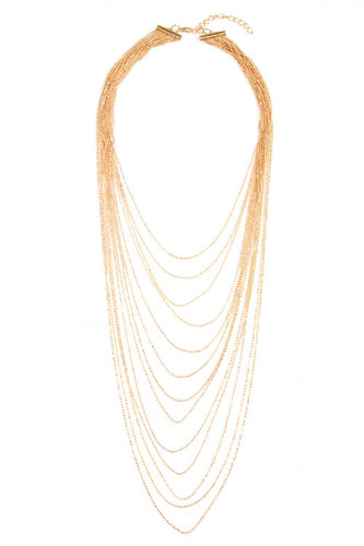 Layered Necklace Lines beaded layered statement necklace