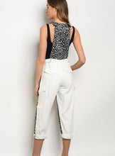 Load image into Gallery viewer, GRAY WHITE LEOPARD PRINT OVERALL
