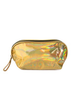 Load image into Gallery viewer, Gold Iridescent Cosmetic Wristlet Bag women