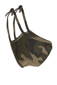 Green Camo Face Mask - Camouflage
