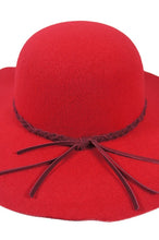 Load image into Gallery viewer, Braided Band Felt Floppy Hat