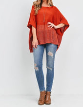 Load image into Gallery viewer, Accent Poncho Top Half See Through - Women