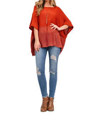 Accent Poncho Top Half See Through - Women