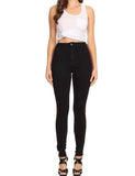 High Rise Skinny Jeans w/ Red Highlight Out seam & Square