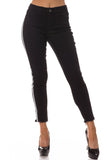High Rise Skinny Jeans w/ White Highlight Out seam & Square