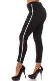 High Rise Skinny Jeans w/ White Highlight Out seam & Square
