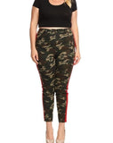 High Rise Skinny Jeans w/ Red Highlight Out seam Camo