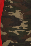 High Rise Skinny Jeans w/ Red Highlight Out seam Camo