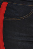 High Rise Skinny Jeans w/ Red Highlight Out seam & Square