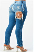 Load image into Gallery viewer, High Rise Skinny Distressed Jeans Pants Women